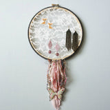 Butterfly Charm Earring Hanger And Wall Decor In Pink And Gray