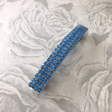 Medium Blue Large French Barrette, 90mm