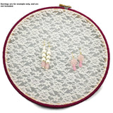 Victorian Style Burgundy Earring Organizer In Use