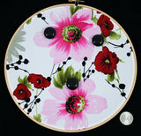 Asian Inspired Floral Earring Wall Display Size Comparison