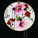 Asian Inspired Floral Earring Wall Display In Use