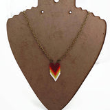 Retro Rainbow Cascading Heart Necklace