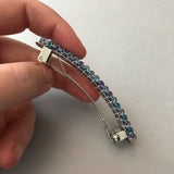 Blue, Purple, And Green Large French Barrette, 80mm