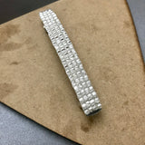 Crystal Silver Color Large French Barrette, 90mm