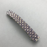 Purple And Gold Color Large Barrette, 90mm For Long Hair