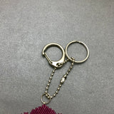 Beaded Monkey Charm With Heart Eyes, Keychain