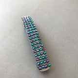 Blue, Purple, And Green Large French Barrette, 80mm