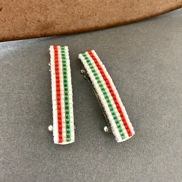 Christmas Mini French Barrettes, 40mm