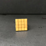 Honey Mustard Square Adjustable Antiqued Bronze Color Ring