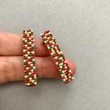 Christmas Mini French Barrettes, 40mm, Gold Color Accent