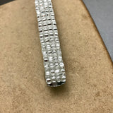 Crystal Silver Color Large French Barrette, 90mm