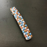 Multi Color French Barrette, Peach, Blue, White, Beige, 80mm