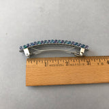Blue, Purple, And Green Large French Barrette, 80mm