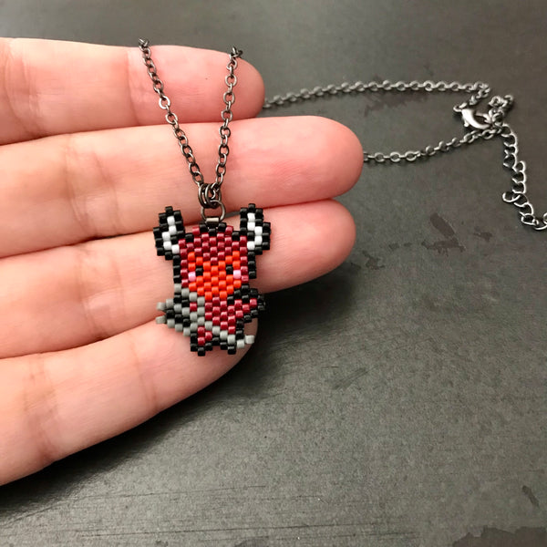 Red Devil Beaded Necklace