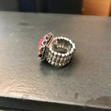 Black And Red Rose Stretch Ring
