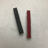 Black And Red French Barrettes, 70mm, Set Of Two