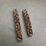 Large French Barrette, Purple And Amber, 80mm Or 90mm