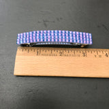 Pink Lined Purple French Barrette For Long Hair, 80mm
