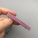 Lilac And Mixed Purple French Barrettes, 70mm, Set Of Two
