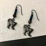 Spooky Cat Halloween Dangle Earrings