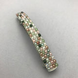 Pink And Green Tourmaline Inspired French Barrette