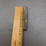 Large French Barrette In Green Purple Splash