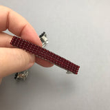 Black And Red French Barrettes, 70mm, Set Of Two