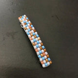 Multi Color French Barrette, Peach, Blue, White, Beige, 80mm
