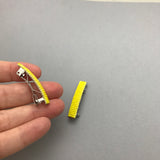 Yellow Color Mini French Barrettes, 40mm