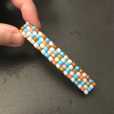Multi Color French Barrette, Peach, Blue, White, Beige, 80mm