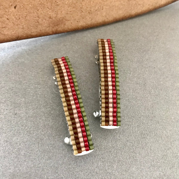 Holiday Themed Mini French Barrettes, 40mm