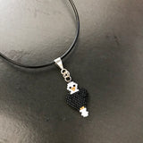 Small Bald Eagle Americana Beaded Charm On Adjustable Cord