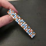 Multi Color French Barrette, Peach, Blue, White, Beige, 80mm