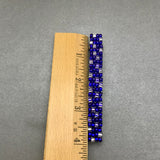 Silver Lined Cobalt Blue Color French Barrette, Large