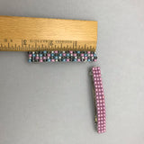 Lilac And Mixed Purple French Barrettes, 70mm, Set Of Two
