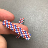 Patriotic Mini French Barrettes, 40mm, Silver Accent