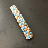 Multi Color French Barrette, Peach, Blue, White, Beige, 80mm