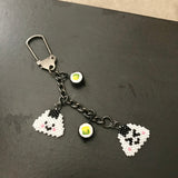 Rice Ball Charm With Ceramic Mini Sushi Bead Accent