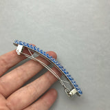 Medium Blue Large French Barrette, 90mm