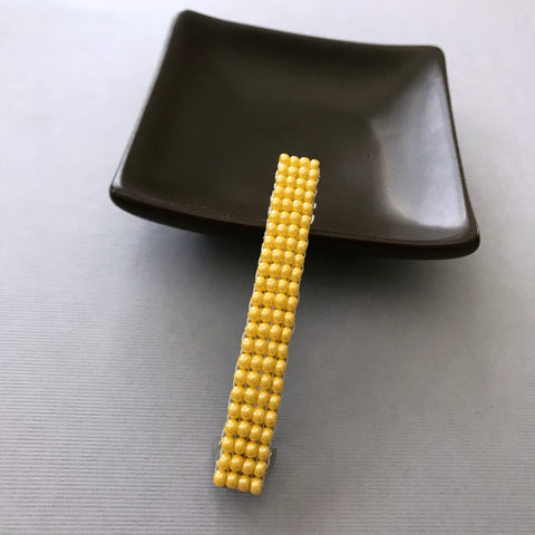 Yellow Luster French Barrette, 70mm