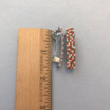 Christmas Mini French Barrettes, 40mm, Gold Color Accent