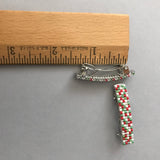 Christmas Mini French Barrettes, 40mm, Silver Color Accent